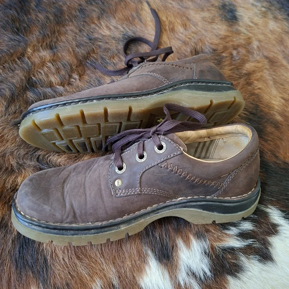 Dr Martens Ordell‎ Oxford Mens 7 Womens 8 Brown Leather Lace Up Shoe AW004